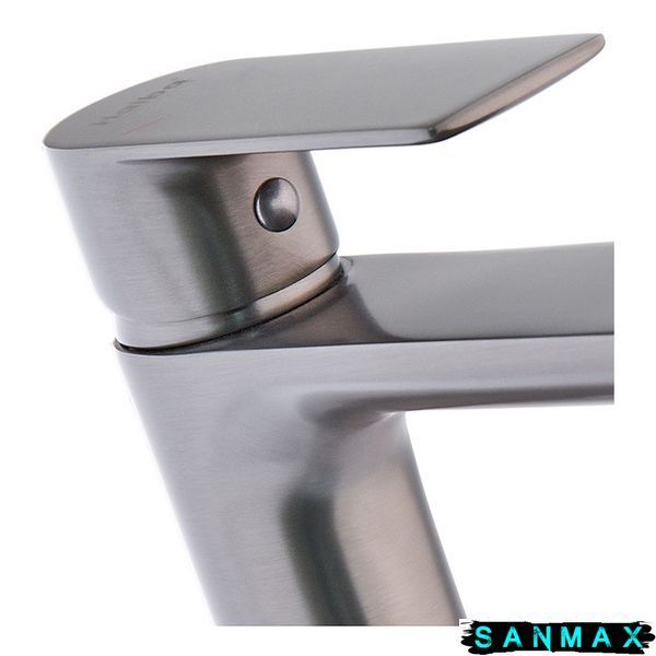 Змішувач для умивальника Haiba Alex 001 Високий Графіт (HB3994) HB3994 фото