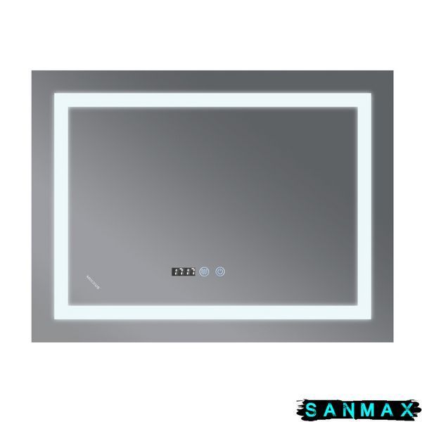 Дзеркало Mixxus Warm MR02-120x80 (годинник, Led-підсвічування, антизапотівка) (MI6001) MI6001 фото