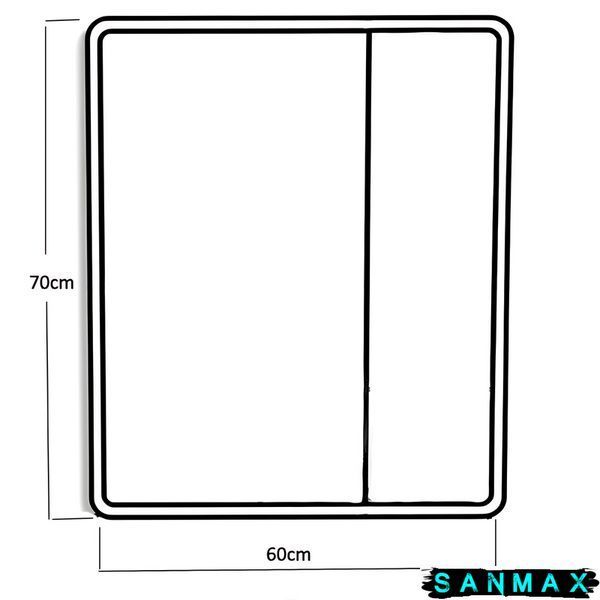 Дзеркальна шафка Mixxus Premium Olivary CM01-60x70x13 з LED Touch, димером, регулятором яскравості (MI8294) MI8294 фото