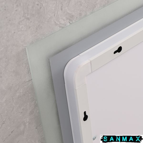 Дзеркало Mixxus Flat MR04-80x60 з Led Touch, Anti-fog, димером, регулюванням яскравості, годинником (MI6928) MI6928 фото