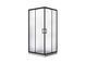 Кабіна квадратна Besco Modern 80x80x190 скло прозоре, проф. чорний мат MKB-80-190-C фото 1