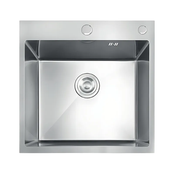 Кухонна інтегрована мийка Mixxus MH5050 Decor Nano-Silver (3.0/0.8) колір нержавійка (MI7040) MI7040 фото