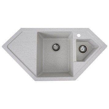 Гранітна мийка для кухні Platinum 9950 Pandora матова Топаз SP000025192 фото