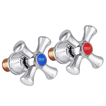 Ручки для змішувача з кран буксами (пара) Zerix Handles SET-A827 (кераміка) (ZX2953) ZX2953 фото