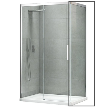 Бічна стінка до кабіни Koer SR SW05-90x200-TR-01 прозоре скло Easy Clean 6мм, хром (KR5407) KR5407 фото