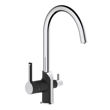 Змішувач для кухні на дві води Mixxus Premium Edem 021 (Чорний) (MI5925) MI5925 фото