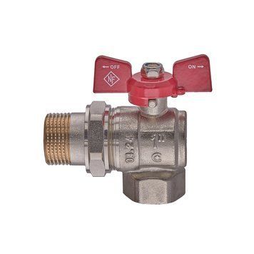Кран з американкою кутовий 1 Nolf classic NFC.941-10 Червоний метелик (NF3157) NF3157 фото