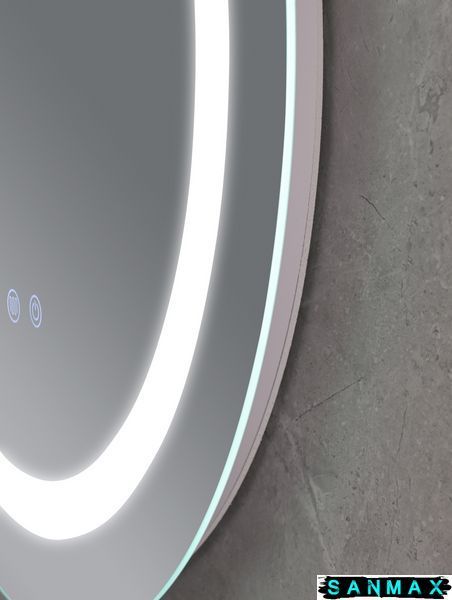 Дзеркало Mixxus Plain MC02-80 з Led Touch, Anti-fog, димером, регулюванням яскравості, годинником (MI6931) MI6931 фото