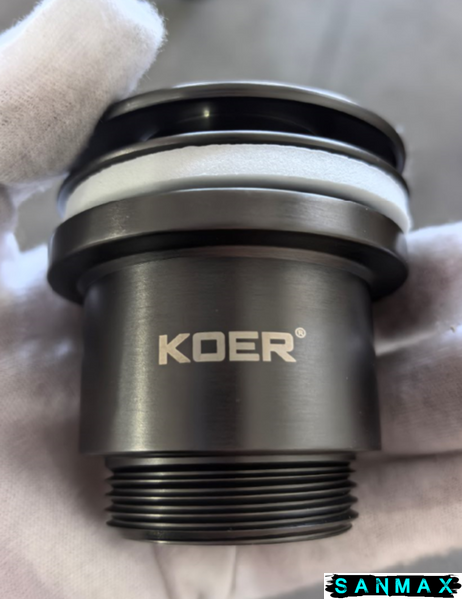 Донний клапан для умивальника універсальний Koer PW-01-07 Графіт (KR3404) KR3404 фото