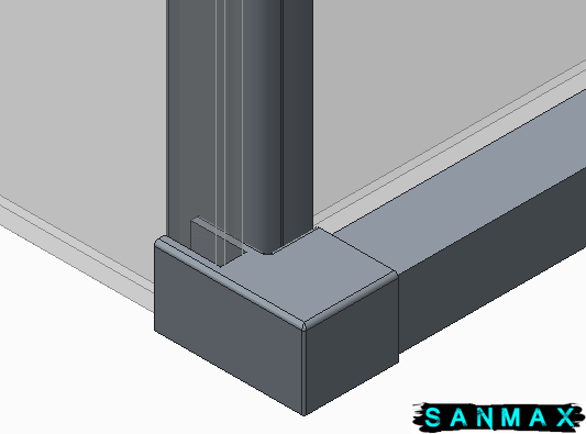 Бічна стінка до кабіни Koer SR SW05-90x200-TR-01 прозоре скло Easy Clean 6мм, хром (KR5407) KR5407 фото