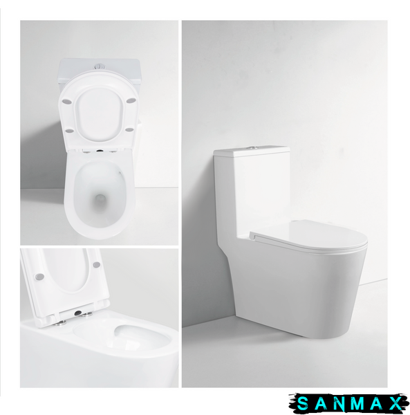 Унітаз моноблок підлоговий Mixxus Bevel-0406-T1 690х360х790mm, система змиву Tornado 1.0 (MI6729) MI6729 фото