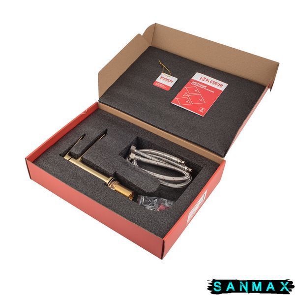 Змішувач для умивальника Koer KB-10028-12 Матове Золото (KR5291) KR5291 фото