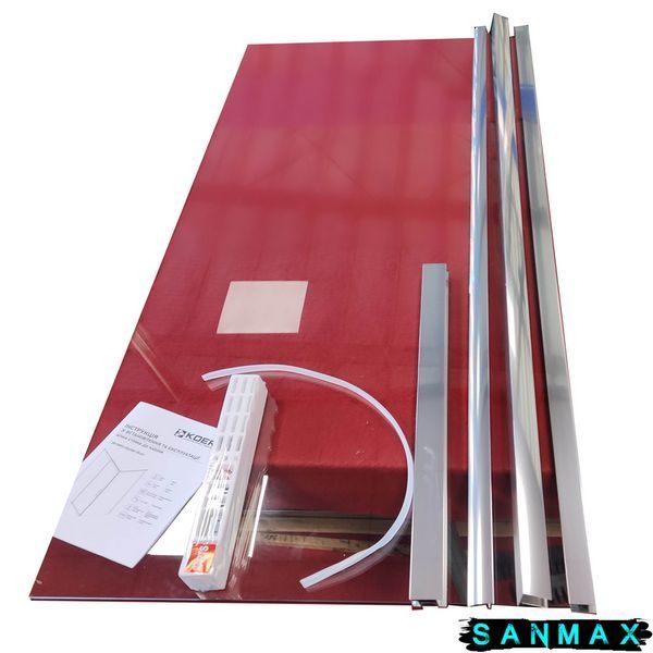 Бічна стінка до кабіни Koer SR SW05-90x200-TR-01 прозоре скло Easy Clean 6мм, хром (KR5407) KR5407 фото