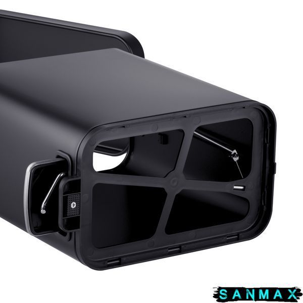 Відро для сміття з плавним закриттям прямокутне Mixxus Premium Quadro-TC0105 Black 5 л колір чорний (MI7061) MI7061 фото