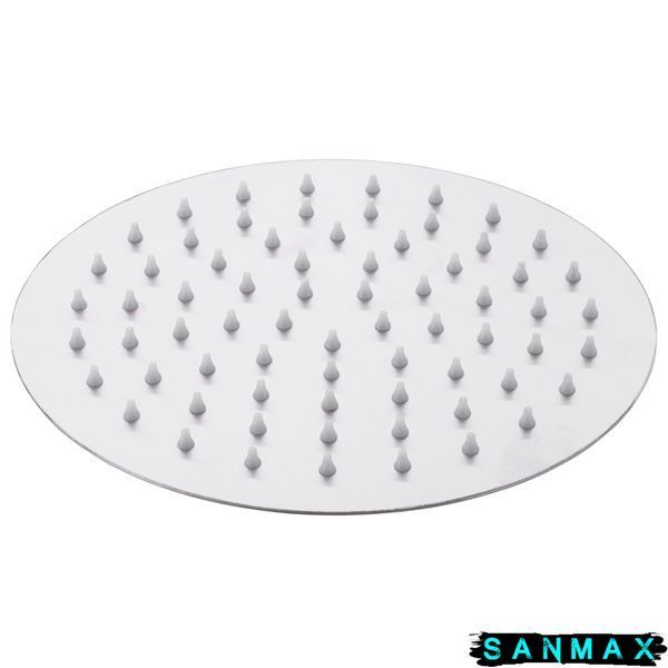 Лійка стельова для душу Zerix Sh-003 20 см Кругла Нерж (ZX3182) ZX3182 фото