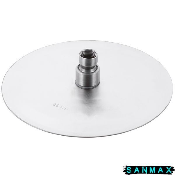 Лійка стельова для душу Zerix Sh-003 20 см Кругла Нерж (ZX3182) ZX3182 фото