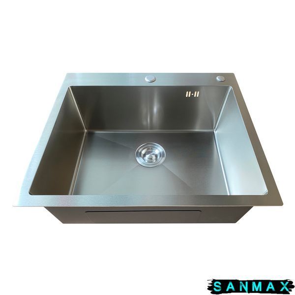 Кухонна інтегрована мийка Mixxus MH6050 Micro Decor SS Color (3.0/0.8) з нерж. сталі (колір нержавійка) (MI8220) MI8220 фото