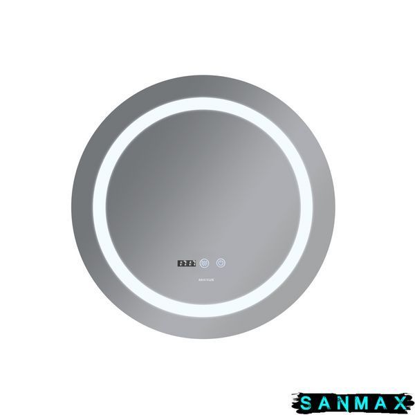 Дзеркало Mixxus Plain MC02-80 з Led Touch, Anti-fog, димером, регулюванням яскравості, годинником (MI6931) MI6931 фото
