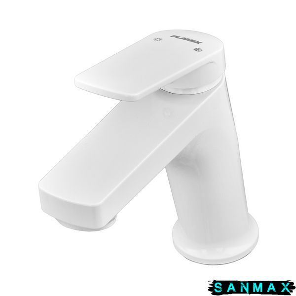 Змішувач для умивальника Plamix Lucas-001 Set Білий з підведенням (PM0706) PM0706 фото
