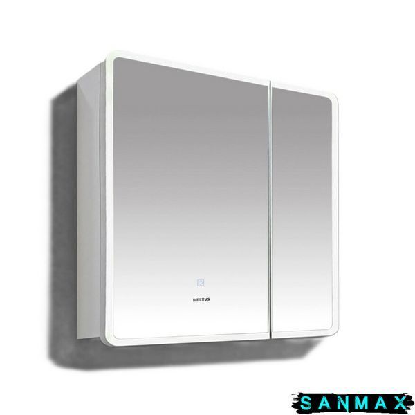 Дзеркальна шафка Mixxus Premium Olivary CM01-70x70x13 з LED Touch, димером, регулятором яскравості (MI8295) MI8295 фото