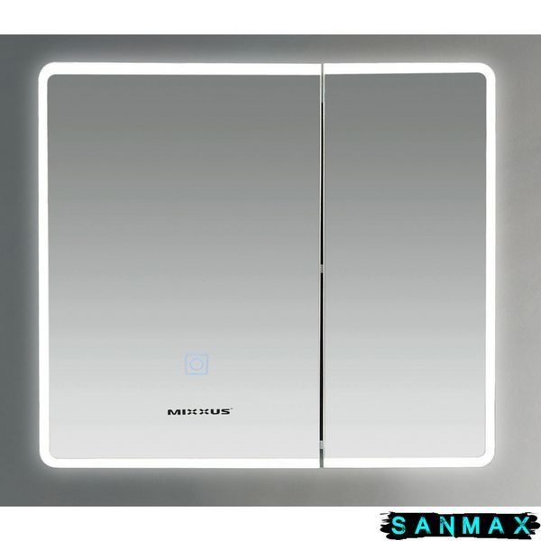 Дзеркальна шафка Mixxus Premium Olivary CM01-70x70x13 з LED Touch, димером, регулятором яскравості (MI8295) MI8295 фото