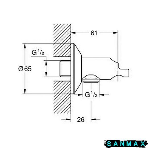 Автоматичний клапан з тримачем для гігієнічного душу Grohe Sena (26333000) 26333000 фото