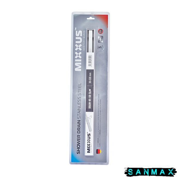 Душовий лінійний трап Mixxus Drain-05-40-Slim 30x400 із нержавіючої сталі (MI6165) MI6164 фото