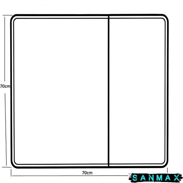 Дзеркальна шафка Mixxus Premium Olivary CM01-70x70x13 з LED Touch, димером, регулятором яскравості (MI8295) MI8295 фото