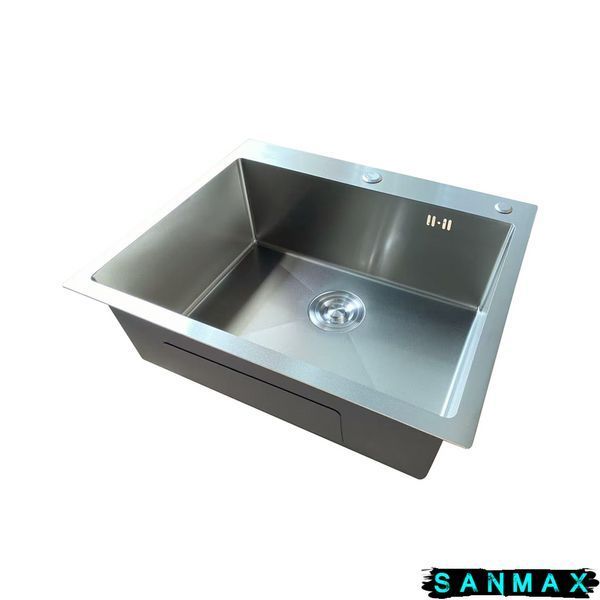 Кухонна інтегрована мийка Mixxus MH6050 Micro Decor SS Color (3.0/0.8) з нерж. сталі (колір нержавійка) (MI8220) MI8220 фото