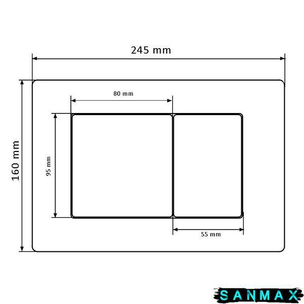 Панель змиву пластикова механіка Vbi Elba XS Мідь (VBI-030110) VBI-030110 фото