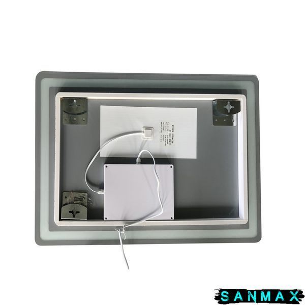 Дзеркало Zerix Mirra MR05-80x60-REVERSE з LED Touch, Anti-fog, димером, регулятором яскравості (ZX6056) ZX6056 фото