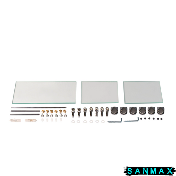 Дзеркало Zerix Solo MOZ01-480x680x100 асиметричне з 3-ма полицями (ZX5624) ZX5624 фото