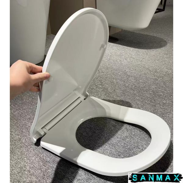 Кришка для унітазу Koer AC-0101-SEAT COVER 450х390х80mm дюропласт з мікроліфтом (KR5617) KR5617 фото