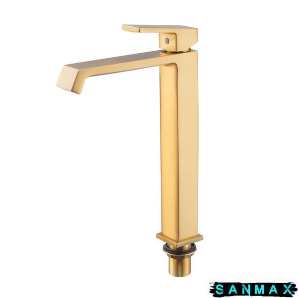 Змішувач для умивальника Haiba Gaudi 001 Високий Золото (HB9597) HB9597 фото