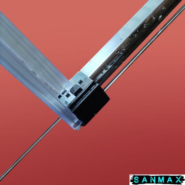 Бічна стінка до кабіни Koer SR SW05-90x200-TR-01 прозоре скло Easy Clean 6мм, хром (KR5407) KR5407 фото