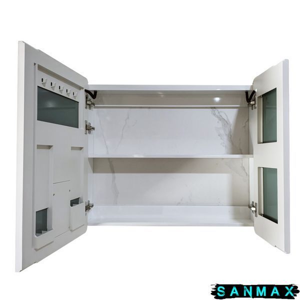 Дзеркальна шафка Mixxus Premium Olivary CM01-70x70x13 з LED Touch, димером, регулятором яскравості (MI8295) MI8295 фото