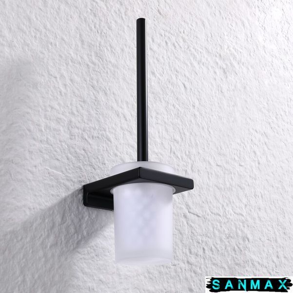 Йоржик для унітазу підвісний Koer AS-0105-05 (скло) колір чорний (KR6170) KR6170 фото