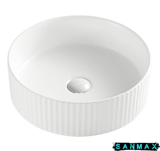 Умивальник накладний керамічний Mixxus Premium Wave-0101 400x400x125mm (MP6491) MP6491 фото
