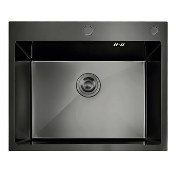 Кухонна інтегрована мийка Mixxus MH5843 Decor Nano-Чорний (3.0/0.8) колір графіт (MI7042) MI7042 фото