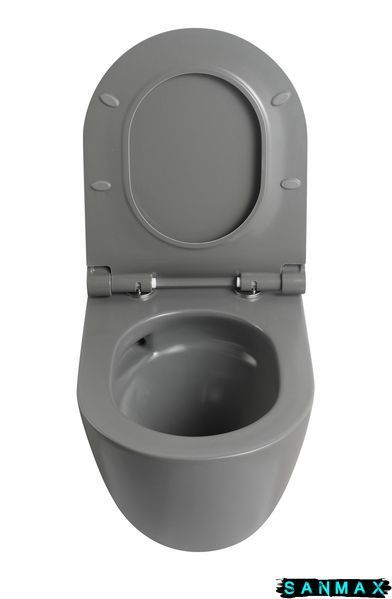 Унітаз підвісний Mixxus Premium Ellipse-0308-T3 Сірий 490x360x360mm система змиву Tornado 3.0 (MP6654) MP6654 фото
