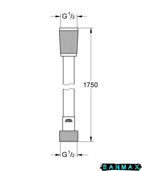 Душовий шланг 1750 Grohe Silverflex (28388000) 28388000 фото