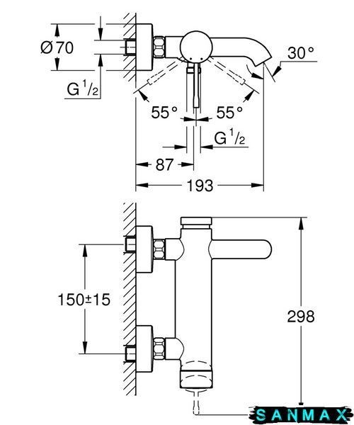 Змішувач для ванни Grohe Essence New (33624001) 33624001 фото
