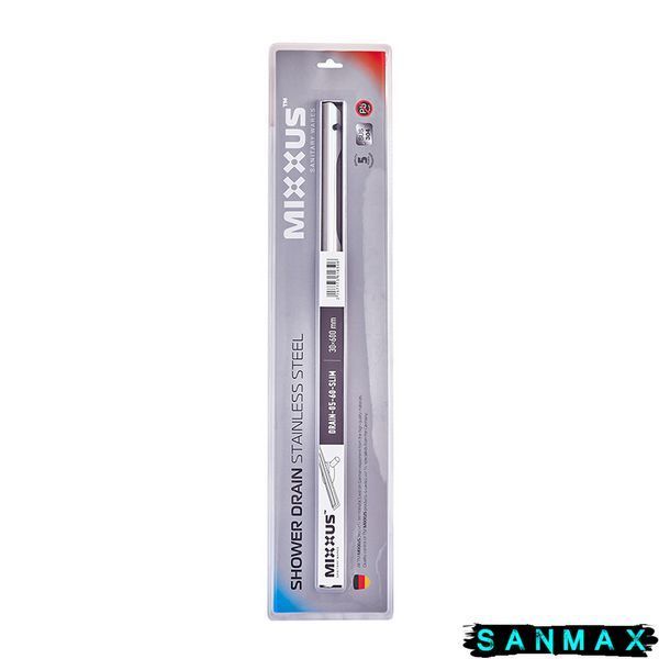 Душовий лінійний трап Mixxus Drain-05-60-Slim 30x600 із нержавіючої сталі (MI6165) MI6165 фото