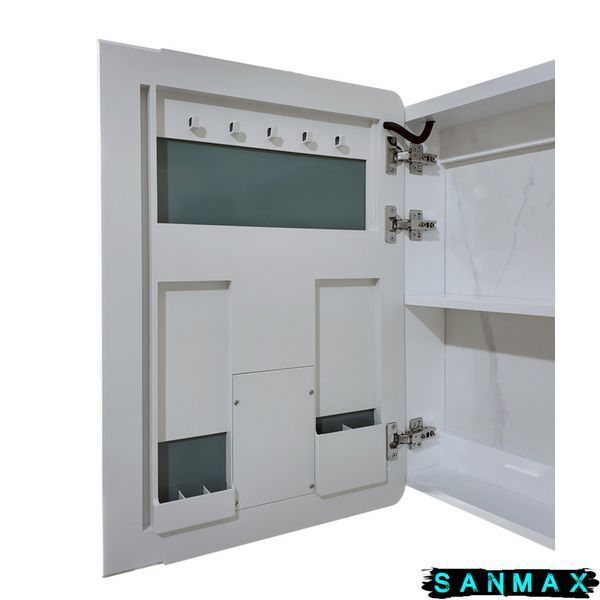 Дзеркальна шафка Mixxus Premium Olivary CM01-80x70x13 з LED Touch, димером, регулятором яскравості (MI8296) MI8296 фото
