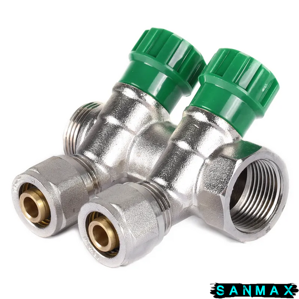 Колектор вентильний з фитингом Koer KR.1123-2 3/4"x2 ways (KR2829) KR2829 фото