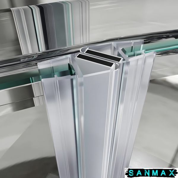 Душова кабіна без піддону Koer SR SC04-90x90x195-TR-02 прозоре скло Easy Clean 5мм SS Color (KR5682) KR5682 фото
