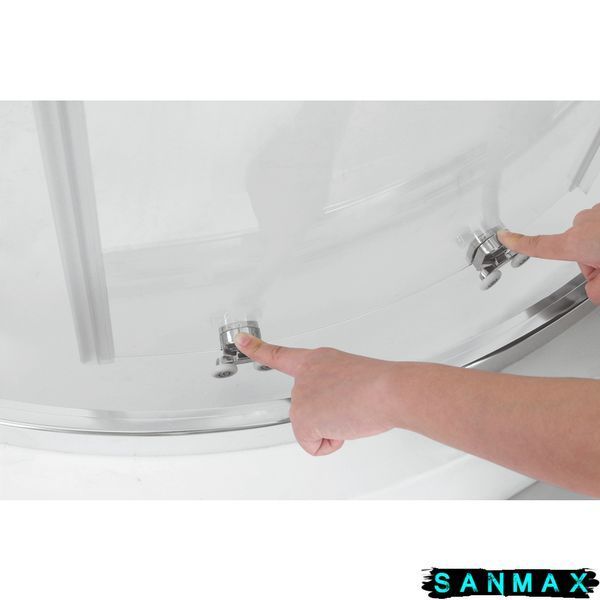 Душова кабіна без піддону Koer SR SC04-90x90x195-TR-02 прозоре скло Easy Clean 5мм SS Color (KR5682) KR5682 фото