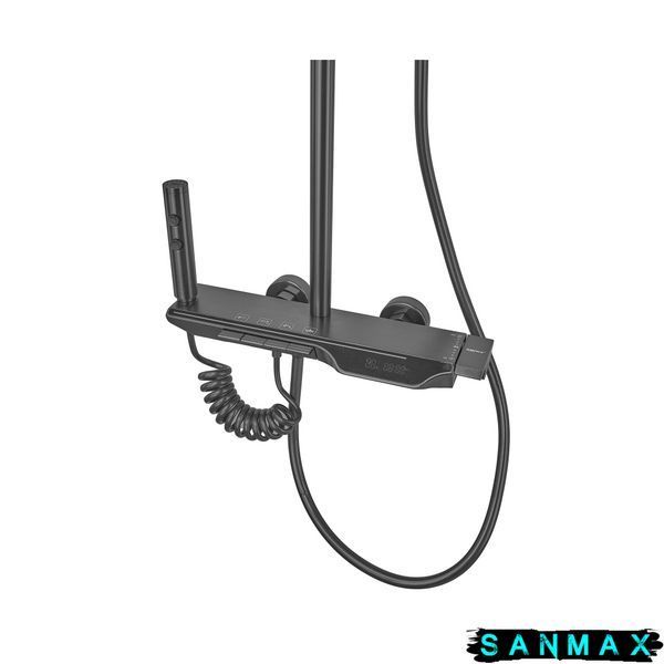 Душова система зі змішувачем Zerix Pbx-009-J Графіт (ZX5851) ZX5851 фото