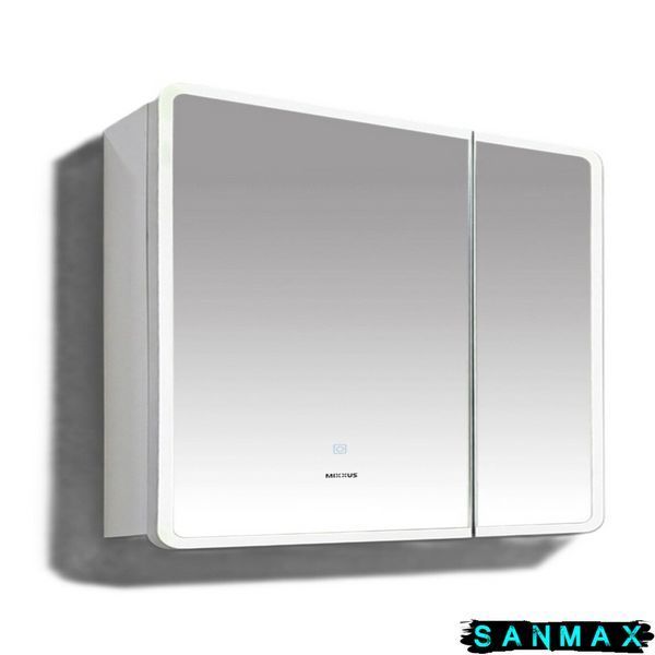 Дзеркальна шафка Mixxus Premium Olivary CM01-80x70x13 з LED Touch, димером, регулятором яскравості (MI8296) MI8296 фото