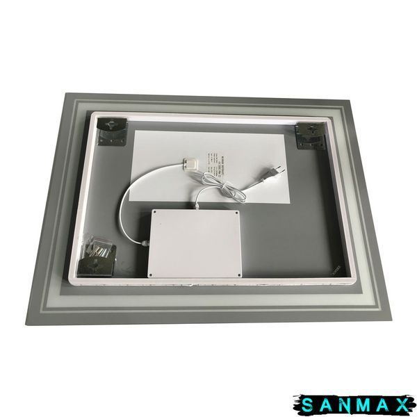 Дзеркало Zerix Alive MR06-80x60-REVERSE з LED Touch, Anti-fog, димером, регулятором яскравості (ZX6062) ZX6062 фото